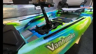 VANHUNKS PIKE KAYAK UNWRAPPING, RUDDER INSTALL AND SETUP.