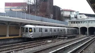 ⁴ᴷ R46, R68, & R160 N & Q Trains at New Utrecht Avenue
