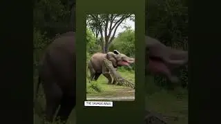Elephant Saves Humans from Crocodile Attack 😱🐘🆘&rdquo;
