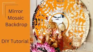 Ganpati Mirror Mosaic Backdrop