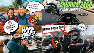 ZX6R Vs ZX6R ⚡🔥 | Superbike Drag Race 🤯 | ZX6R Motovlogs | Crazy Funny Sunday Ride 🚀🔥