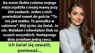 Na moim ślubie rodzina mojego męża szydziła z mojej mamy przy 204 osobach.