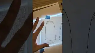 Technical Fashion Flat for Skirt and Pink Tank Top, Inked