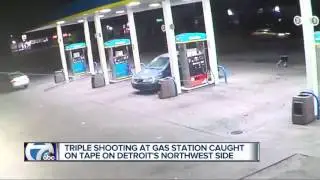 Triple shooting caught on camera in northwest Detroit