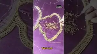 Boat neck jhumka hanging back neck | #aari #aariwork#youtube #fashion#love#music#song #tamil#passiom
