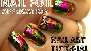 Nail Foil Application Tutorial using Glue