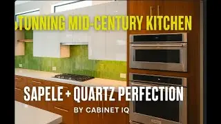 Stunning Mid-Century Kitchen Remodel by Cabinet IQ | Sapele + Quartz Perfection