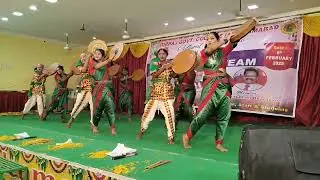Janapadam folk song dance performance GG college students composition by Prashanth Master