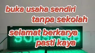 Merakit running text 3 pannel