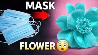 Face Mask Flower Making 🌸 | Mask to Flower DIY | Best Out of Waste Craft