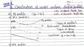 Classification of water surface profile|M1,M2,M3,S1,S2,S3,C1,C3,H2,H3 Profile|Hydraulics BE Civil