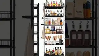 Slim Rolling Cart,6-Tier Storage Cart with #beautifultools #kitchen #plastictableware