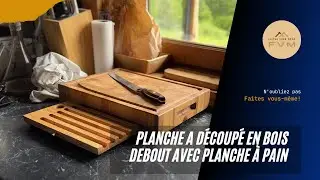 Planche à découper en bois de bout, 2 en 1, un billot plus une planche à découper le pain, partie 1