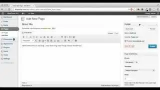 Creating a page