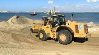 Cat 980H Wheelloader | Transporting sand from the depot | Porto do A&ccedil;u Brasil