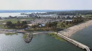 Calf Pasture Beach from the air - Norwalk, CT