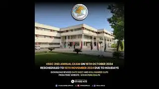 FBISE HSSC 2ND ANNUAL EXAMINATION 2024 REVISED DATE SHEET & ROLL NO SLIPS