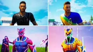 NEYMAR JR SKIN - ALL STYLES GAMEPLAY (Fortnite Season 6)