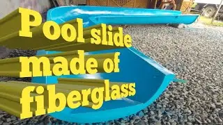 POOL SLIDE MADE OF FIBERGLASS