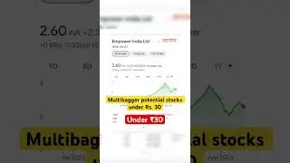 Multibagger potential stocks under Rs. 30❤️@mybiniyog. #stockmarket #sharemarket #investment