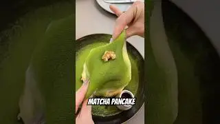 Matcha Pancake with Chocolate Drizzle