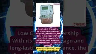 Secure Brand Compact Single Phase Direct Connected Meter Saral