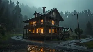 Deep Sleep in Minutes 🌧️ Heavy Rain Outside a Warm Forest Cabin🌲