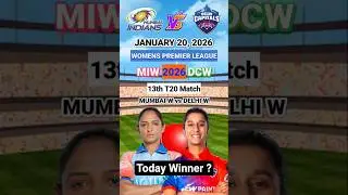 MIW vs DCW match toss prediction | Wpl 13th match prediction today #wpl2026 #miwvsdcw