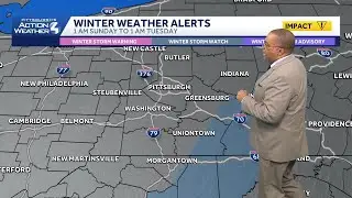 February 20 Forecast: Impact Day Sunday for snow showers in Western PA