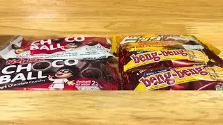 ASMR Unboxing Koh Kae Choco Ball, Beng Beng Wafer & Big Thunder Chocolate Cookies | Crunchy Sounds
