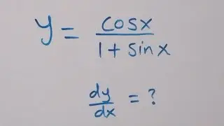 Find the derivative of Y = cosx/1+sinx with respect to X