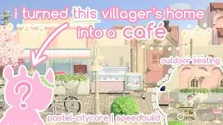 🍓 i made the cutest caf&eacute; for Merengue! speed-build + interior || pastel-citycore ACNH
