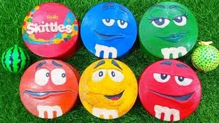 Satisfying Video | ASMR Unpacking 6 Mystery M&M'S Containers with Rainbow Chocolate M&M'S Candy| 