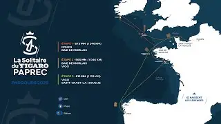 ⛵️Le parcours de La Solitaire du Figaro Paprec 2025 ! 🔥