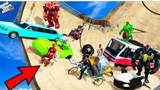GTA 5 : Shincha s Avengers Army VSUltimate Ramp Jump Challenge in GTA 5 !(GTA 5 mods)