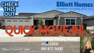 ELLIOTT HOMES Single Story Quick Move-In home with roll-in shower.