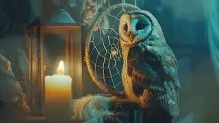 Owl & Dream catcher.  Insomnia relief, deep sleep, nightmare stopper.