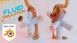 Обучающее руководство по Blender для начинающих | Моделирование жидкости в Blender | Без дополнений