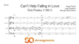 Can't Help Falling In Love (Elvis Presley) - String Quartet Arrangement