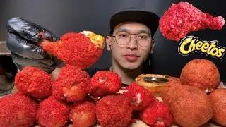 ASMR 직접만든 매운 치토스치킨 치즈볼 먹방 SPICY CHEETOS CHICKEN MUKBANG Korean Real Sound