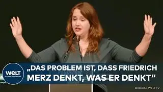 RICARDA LANG &uuml;ber Merz: &bdquo;Weil er nur dar&uuml;ber nachdenkt, wer zu faul ist&ldquo;  Politischer Aschermittwoch