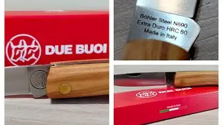 DUE BUOI 231 in acciaio N690 e legno d'ulivo