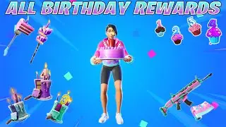 Evolution of All 4 Fortnite Birthday FREE REWARDS! (2018 - 2021) Birthday Rewards