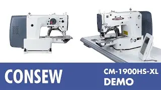 Consew Model CM-1900HS-XL With Custom Rope Sewing Clamp Demo