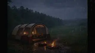 Rainy Lakeside Camping ASMR in Sweden 🌧️ Cozy Tent Ambience for Deep Sleep