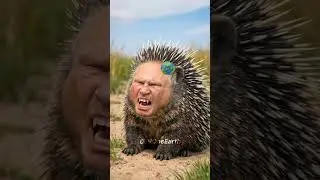 😱 Curious Trump vs. Angry Porcupine Putin #trump #putin #funny