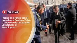 Rueda de prensa con el Presidente Petro en la casa del Embajador en Washington
