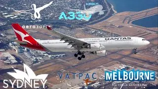 Aerosoft A330 1.0.1.0 на Ватсим Милкран, Сидней - Мельбурн