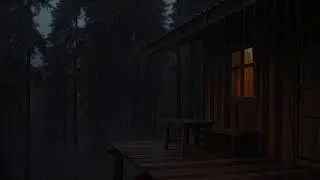 Heavy Rain at Night | Gentle Thunder White Noise for Sleeping Peacefully