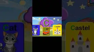 🐱 Learn the Letter C! 🚗🏰 | Fun & Easy Phonics for Kids | #Shorts #learnthealphabet  #letterc